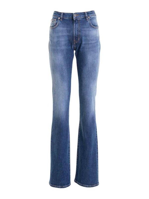 JOHN RICHMOND: skinny jeans - Flared Bottom Slim Fit Jeans