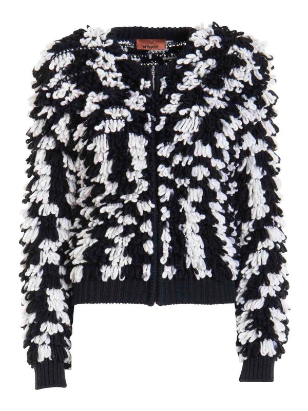 MISSONI: Strickpullover mit Rundhalsausschnitt - Rundhalspullover - Schwarz