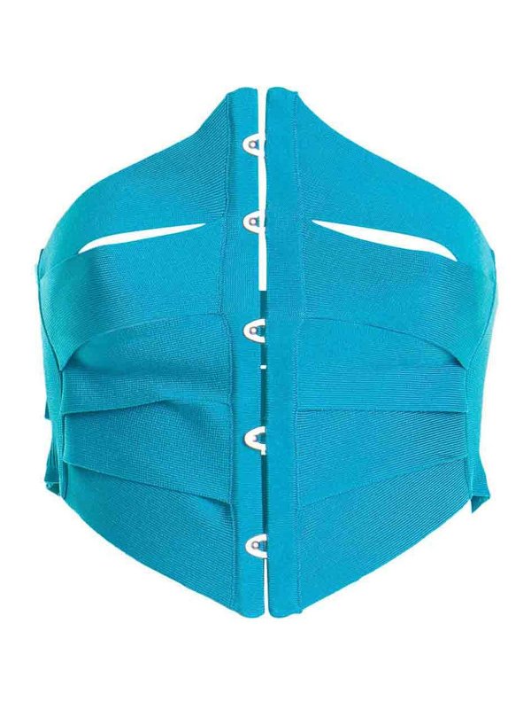 ROBERTO CAVALLI: Tops y camisetas sin mangas - Top - Azul Claro