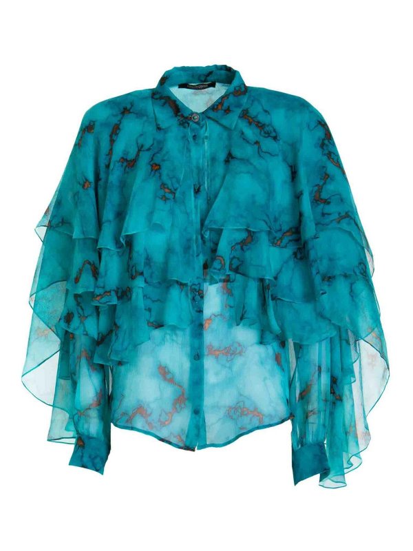 ROBERTO CAVALLI: shirts - Long Sleeve Fantasy Print Shirt