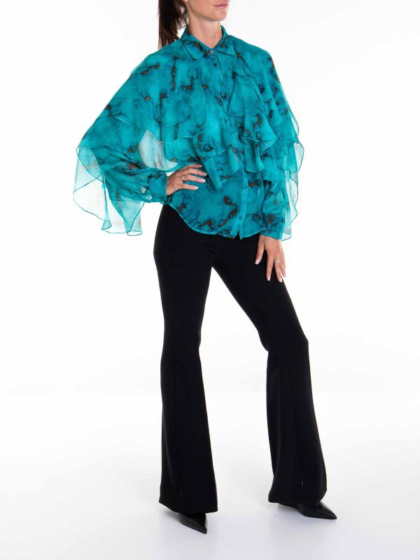 ROBERTO CAVALLI: shirts online - Long Sleeve Fantasy Print Shirt