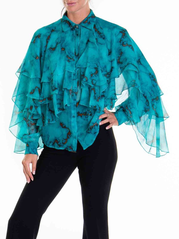 The Best Shops ROBERTO CAVALLI: shirts - Long Sleeve Fantasy Print Shirt