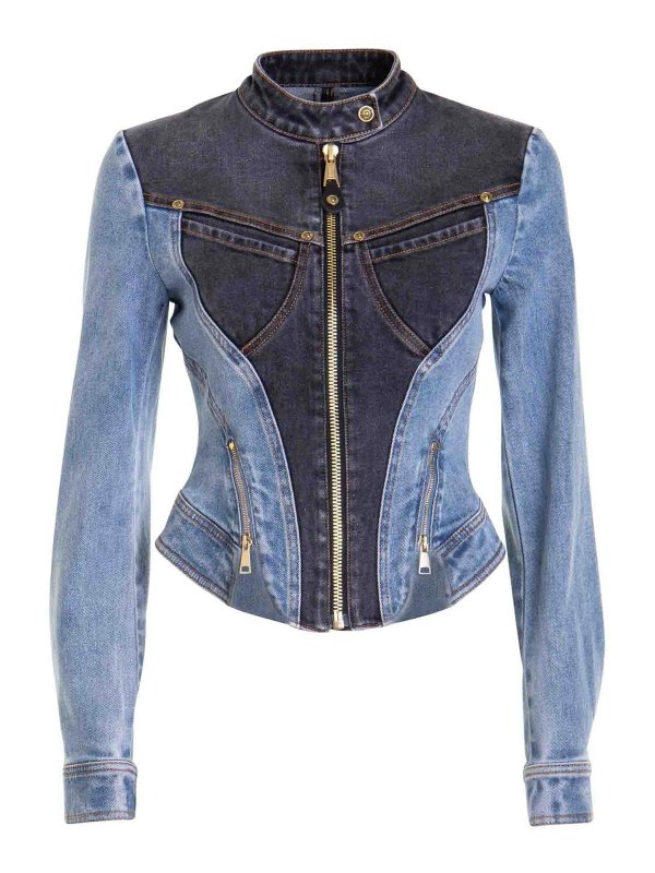 Versace Jeans Couture: カジュアルジャケット - カジュアルジャケット - ライトウォッシュ