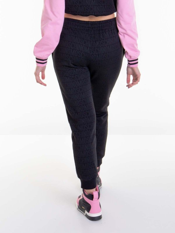 Drawstring All Over Print Pants shop online: MOSCHINO
