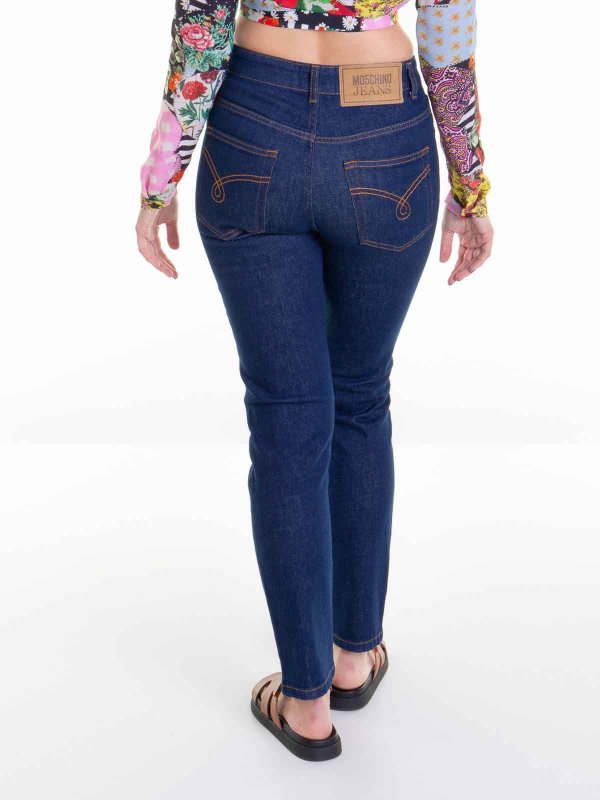 High-waisted Five Pocket Jeans shop online: MOSCHINO