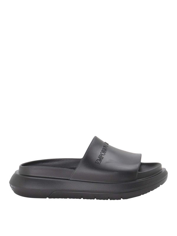 EMPORIO ARMANI: サンダル - サンダル - 黒