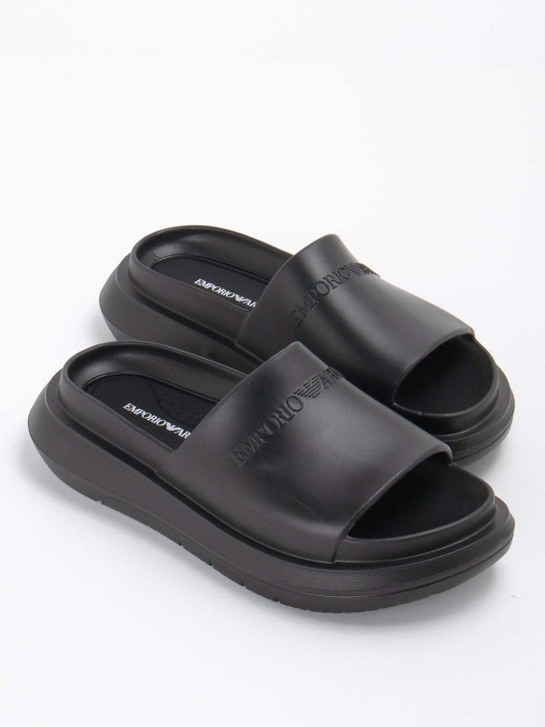 EMPORIO ARMANI: サンダル online - サンダル - 黒