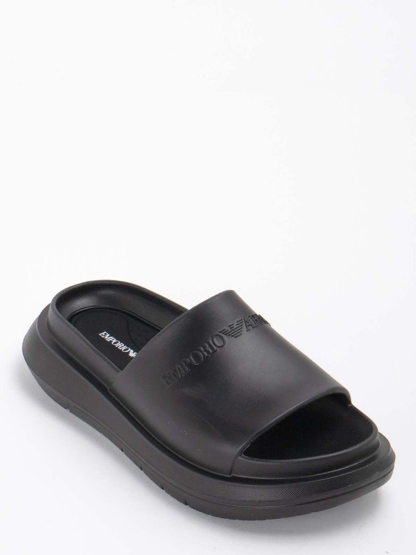 EMPORIO ARMANI buy online サンダル - 黒