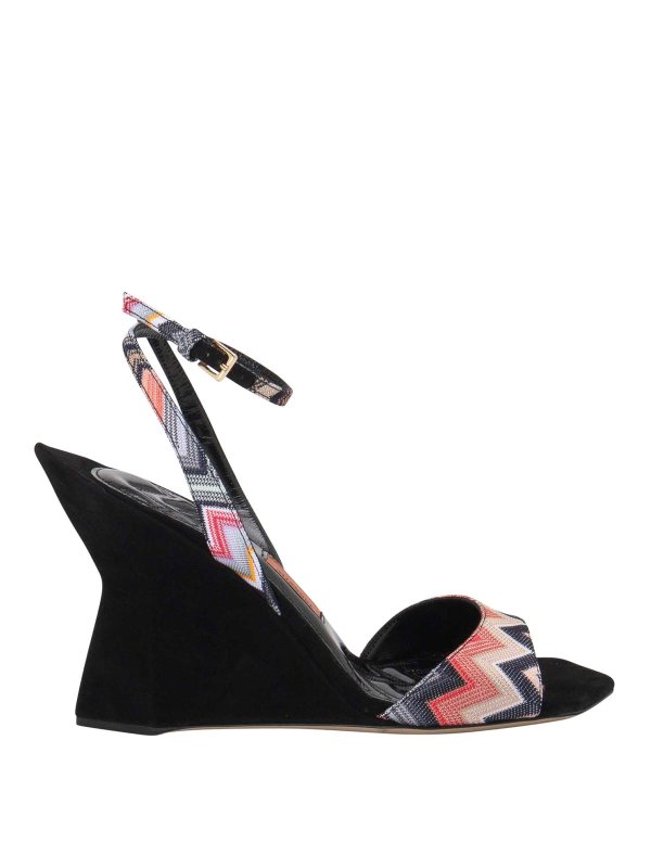 MISSONI: sandals - Laced Geometric Print Sandals