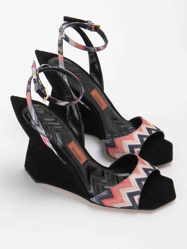 MISSONI: sandals online - Laced Geometric Print Sandals