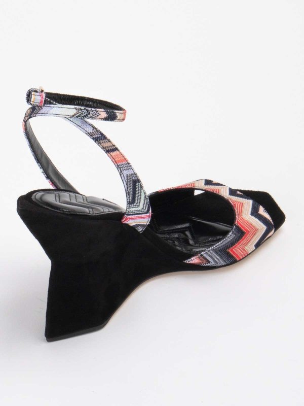 The Best Shops MISSONI: sandals - Laced Geometric Print Sandals