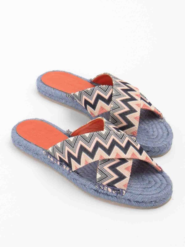 MISSONI: sandals online - Geometric Print Slippers