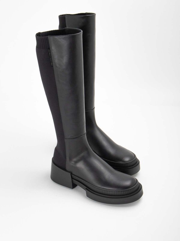 EMPORIO ARMANI: boots online - Bi-material Maxi Zip Boots