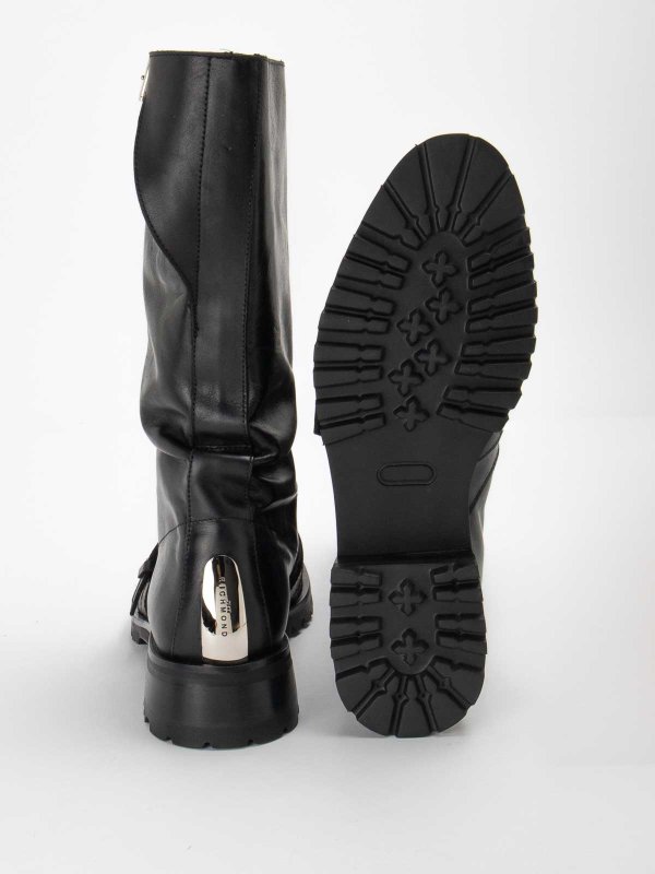 No Closure Metallic Ankle Boots shop online: JOHN RICHMOND