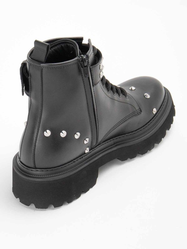 The Best Shops LES HOMMES: tronchetti - Stivaletti stringati con borchie sul retro