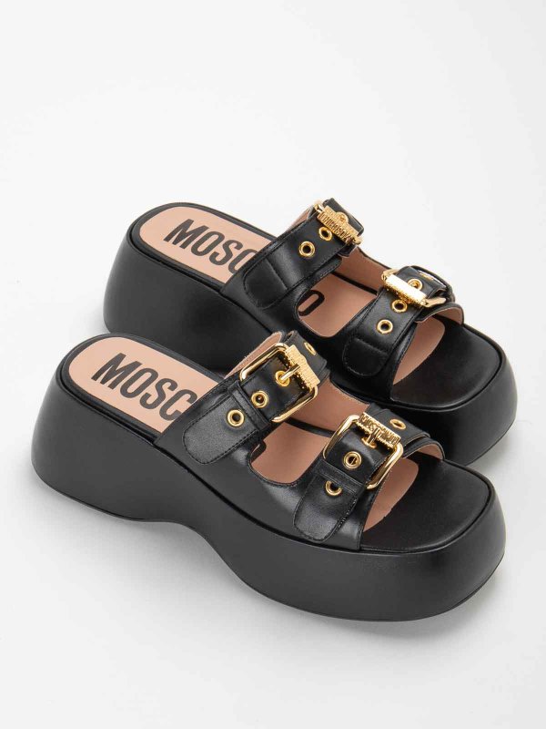 MOSCHINO: サンダル online - サンダル - 黒