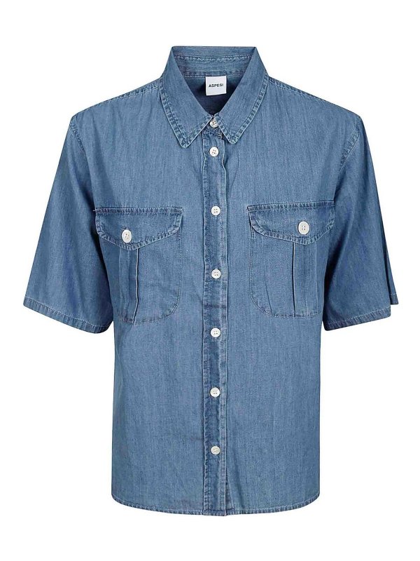 ASPESI: camicie - Camicia in denim