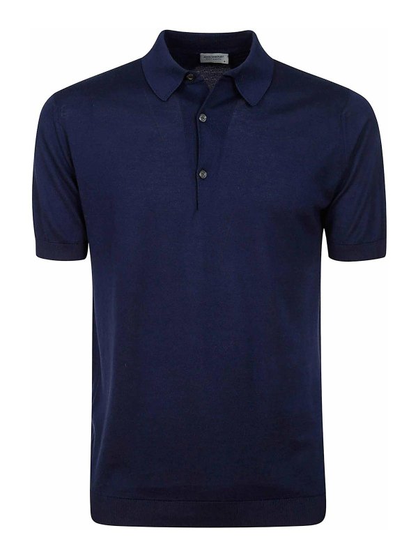 JOHN SMEDLEY: シャツ - シャツ - ダークブルー