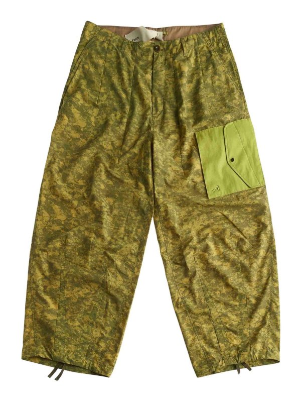 TEN C: Pantalons casual - Pantalons Décontractés - Vert