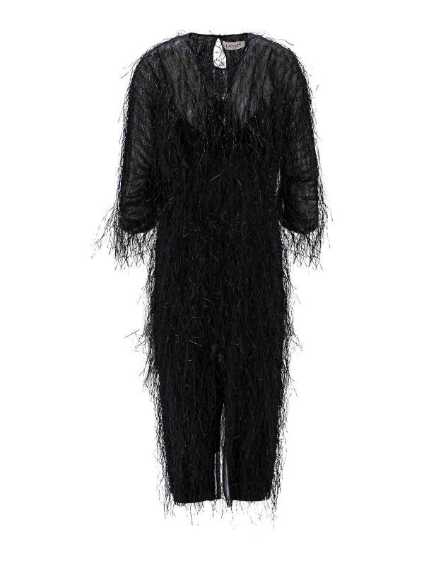 LANVIN: ニーレングスドレス - 膝丈ドレス - 黒