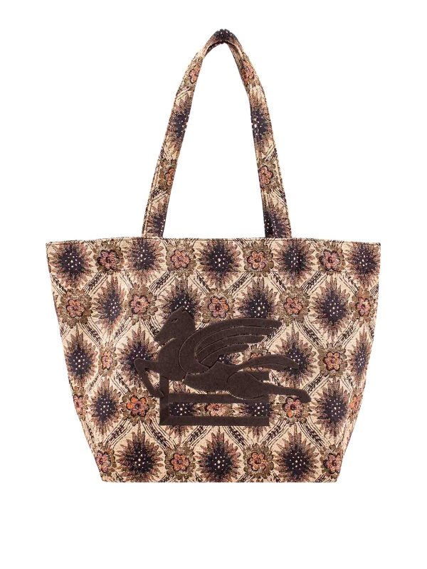 ETRO: totes bags - Shopping Bag With Pegasus