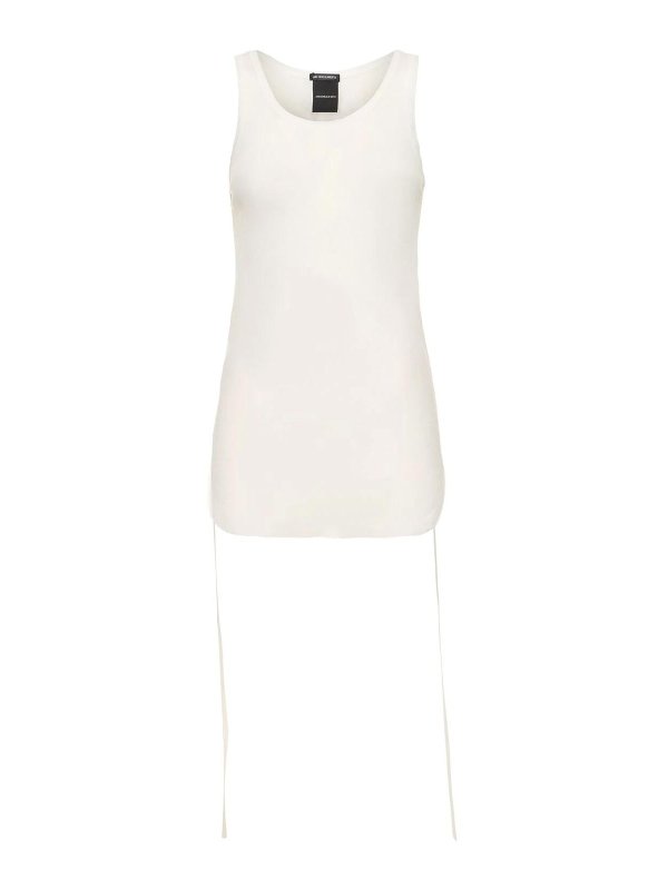 ANN DEMEULEMEESTER: Tops & Tank tops - Mara Wrinkled Cropped Tank Top