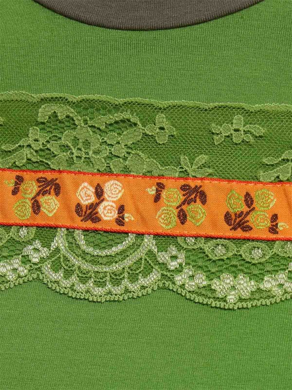 Lace-Panelling Raglan T-Shirt shop online: CORMIO