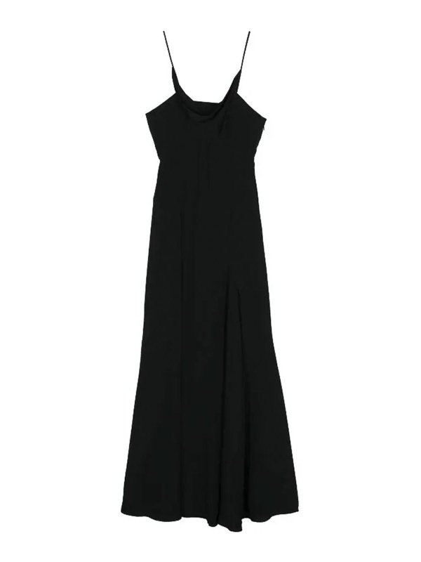 ISABEL MARANT: maxi dresses - Kapri Cowl-Neck Crepe Maxi Dress