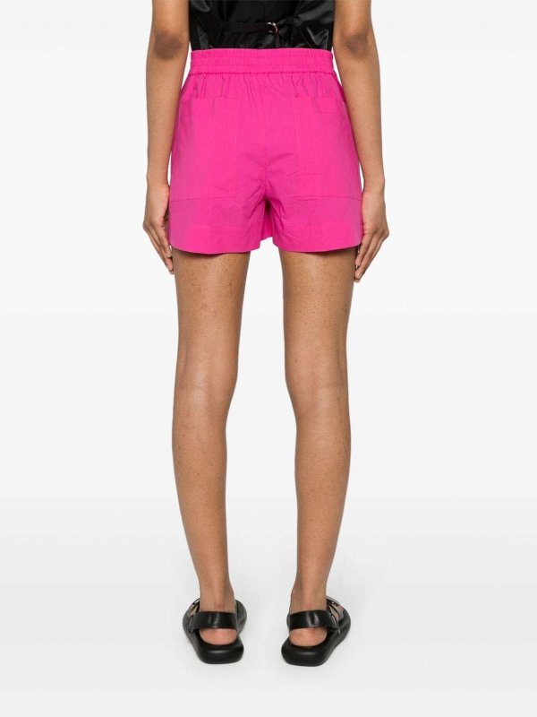 Elasticated-Waist cotton shorts shop online: P.A.R.O.S.H.
