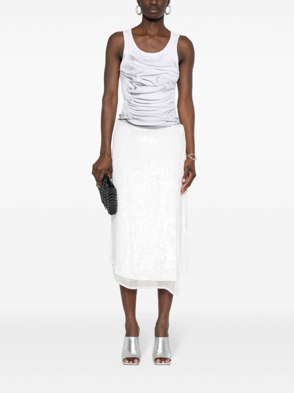 P.A.R.O.S.H.: Knielange und Midi Röcke online - Midirock - Weiß