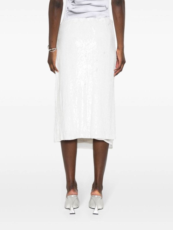 The Best Shops P.A.R.O.S.H.: Knielange und Midi Röcke - Midirock - Weiß