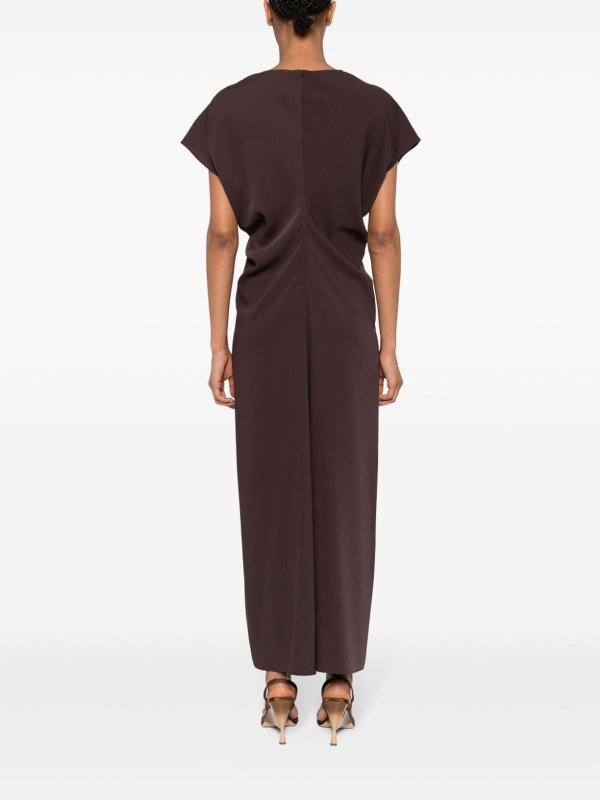 The Best Shops P.A.R.O.S.H.: Knielange Kleider - Knielanges Kleid - Braun