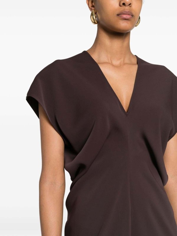 P.A.R.O.S.H. buy online Knielanges Kleid - Braun