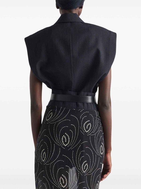 The Best Shops PRADA: blazers - Sleeveless Wool Blazer