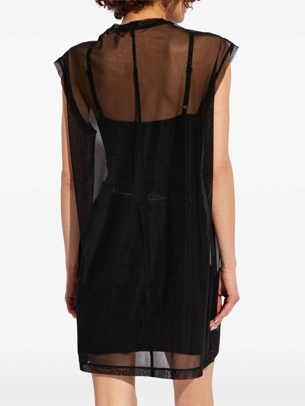 The Best Shops RICK OWENS: Tops & Tank tops - Logo-Embroidered Mesh Top