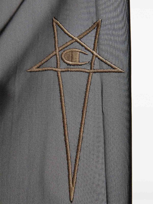 RICK OWENS buy online Logo-Embroidered Mesh Top