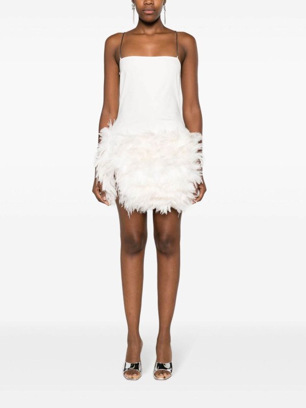 The Attico: cocktail dresses online - Fujiko feather-trimmed mini dress