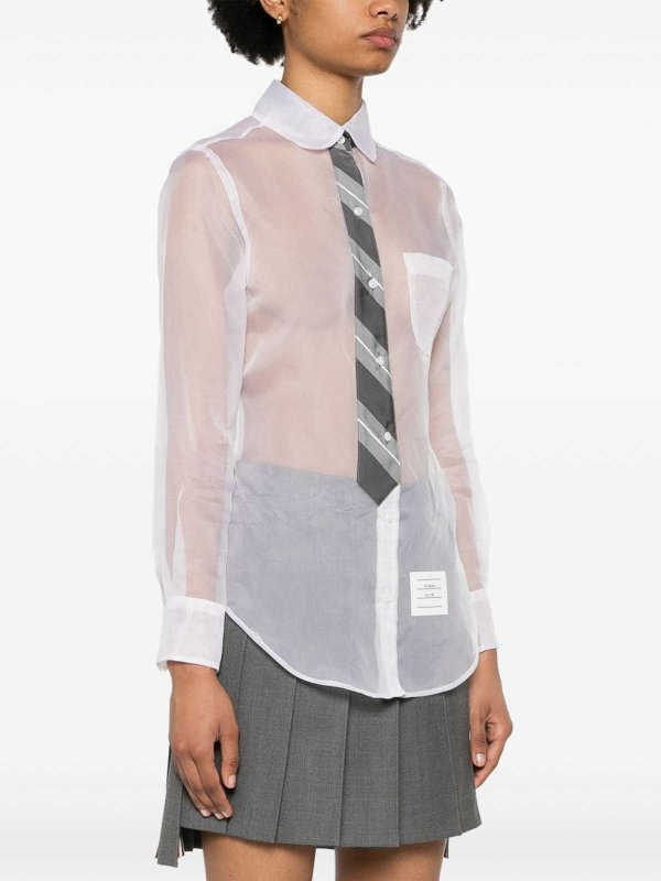 The Best Shops THOM BROWNE: camicie - Camicia in organza di seta