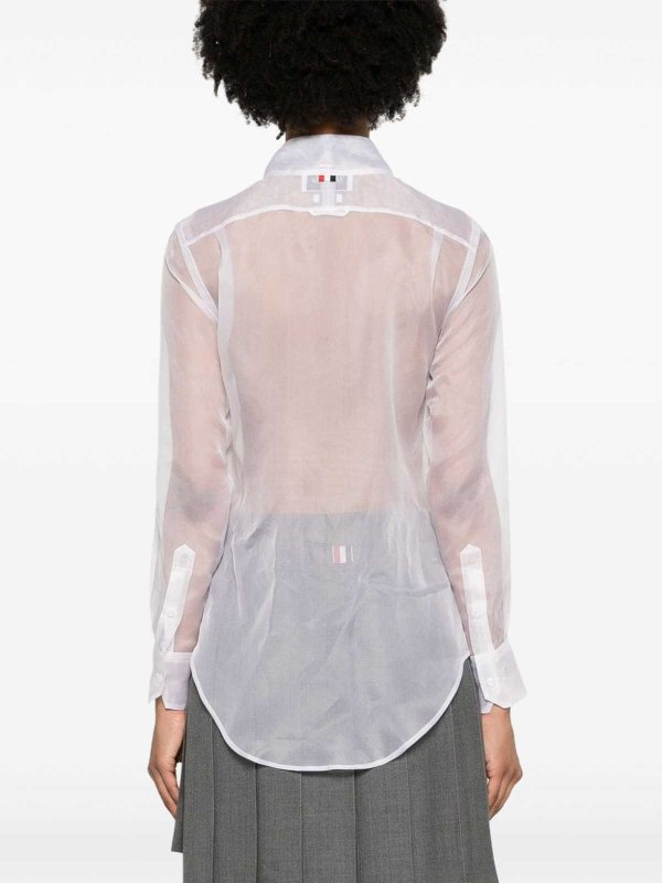 Camicia in organza di seta shop online: THOM BROWNE