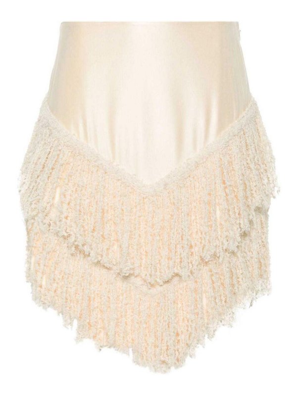 PACO RABANNE: ニーレングススカート＆ミディ丈 - 膝丈/ミディスカート - クリーム