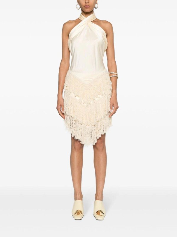 PACO RABANNE: ニーレングススカート＆ミディ丈 online - 膝丈/ミディスカート - クリーム