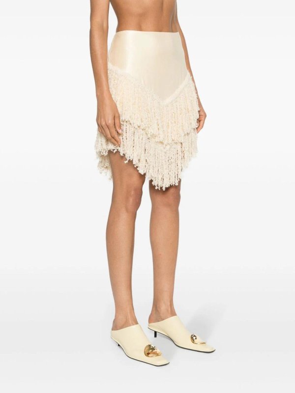 The Best Shops PACO RABANNE: ニーレングススカート＆ミディ丈 - 膝丈/ミディスカート - クリーム