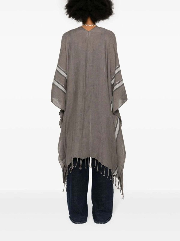 Fringed Poncho shop online: BRUNELLO CUCINELLI