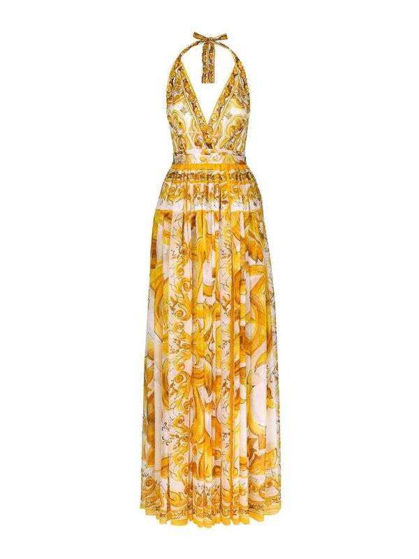 DOLCE & GABBANA: イブニングドレス - イブニングドレス - イエロー