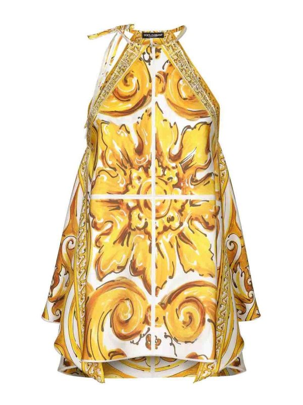 DOLCE & GABBANA: Tops und Tank Tops - Top - Gelb