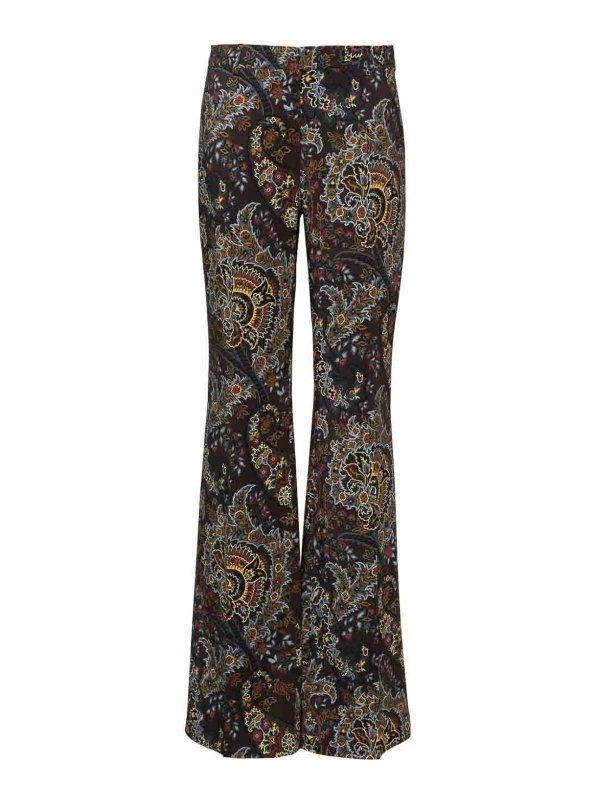 ETRO: casual trousers - Paisley Print Trousers
