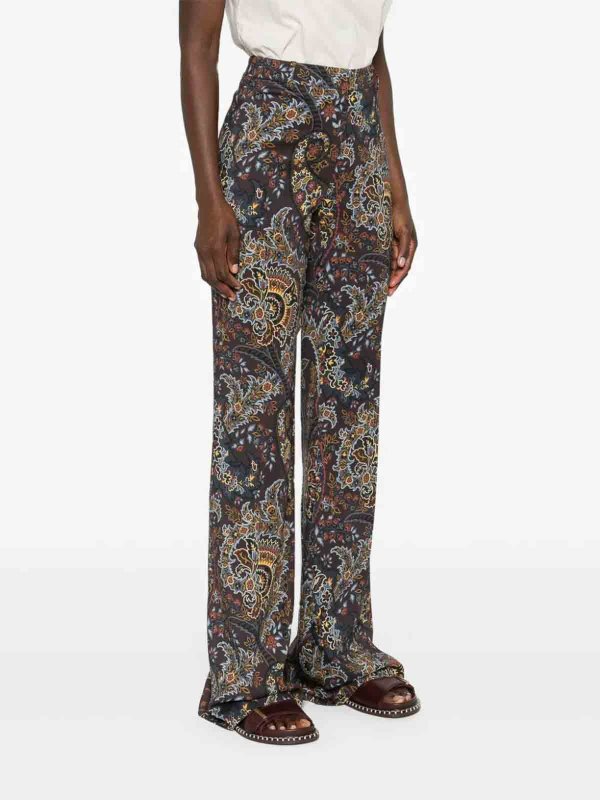 ETRO: casual trousers online - Paisley Print Trousers