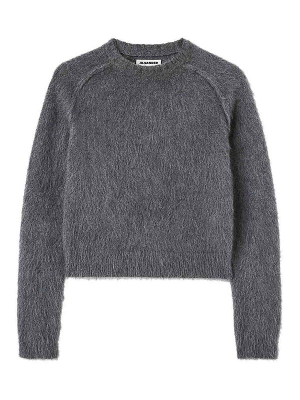 JIL SANDER: Suéteres con cuello pico - Suéter Cuello Redondo - Gris