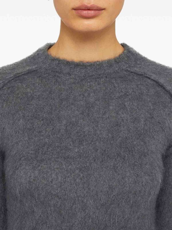 JIL SANDER: Suéteres con cuello pico online - Suéter Cuello Redondo - Gris