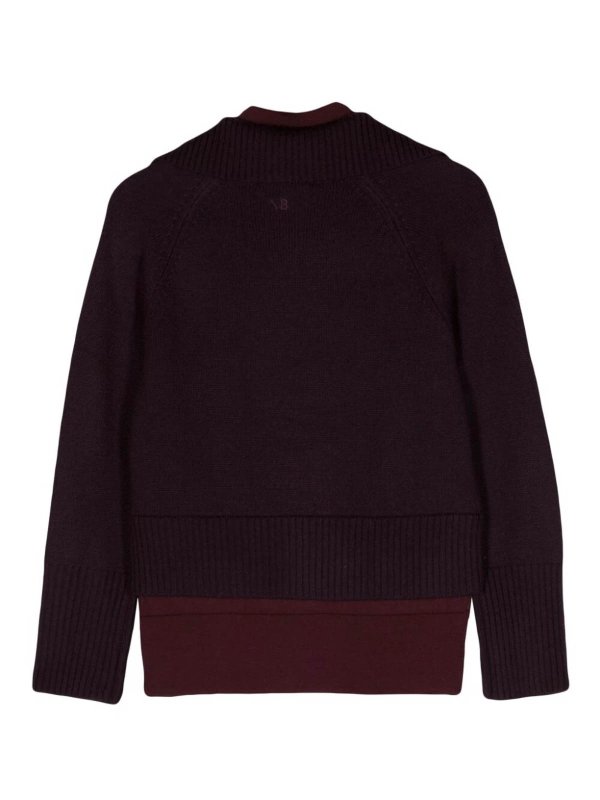 VICTORIA BECKHAM: Suéteres con cuello pico online - Suéter Cuello Redondo - Rojo Oscuro